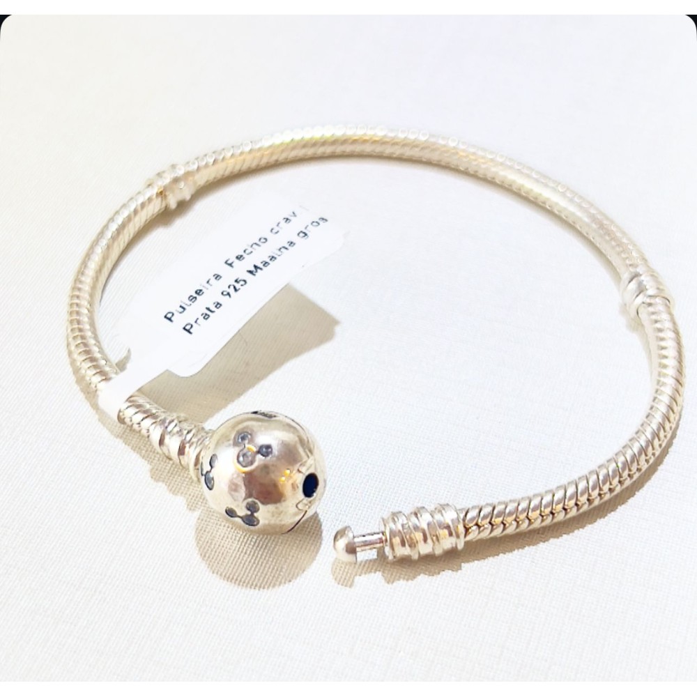 Pulseira  Mickey Fecho cravejado Prata 925